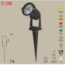 CT-7300 AMBER RENK KAZIKLI ÇİM ARMATÜRÜ LEDLİ