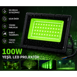 100W YEŞİL LED PROJEKTÖR SCHUAR