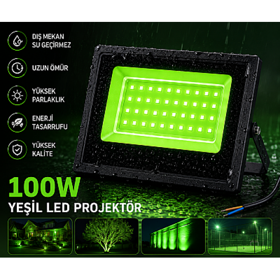 100W YEŞİL LED PROJEKTÖR SCHUAR